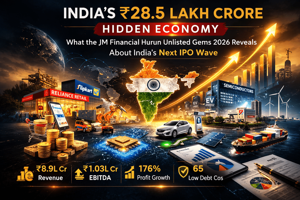 India’s Secret Economic Engine: 7 Surprising Takeaways from the JM Financial Hurun India Unlisted Gems 2026 - Featured image about IPO and Capital Efficient Businesses India